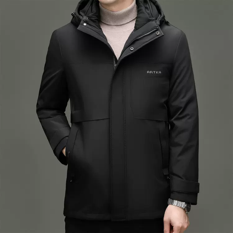 绒子含量90内胆帽子脱卸男士羽绒服一衣三穿休闲百搭保暖代发