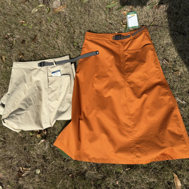 Montbell Half-Length Skirt with Adjustable Waistband, Versatile Lightweight Fashion Skirt for Outdoor Sports and Hiking