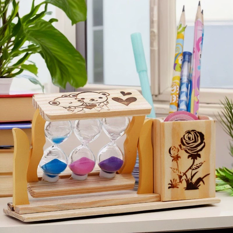 Три ручки для зыбучих песков, деревянные ручки для ручек, комбинированные украшения для студентов, канцелярские товары, сувенирный магазин