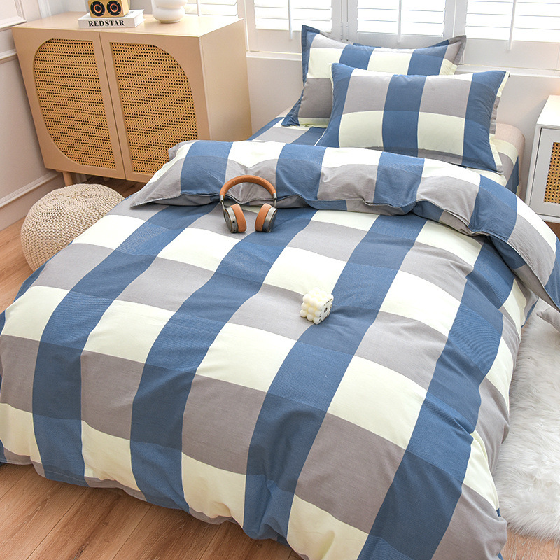 [Ligero y transpirable] funda de edredón de algodón de una sola pieza dormitorio de estudiantes individual 150x200 funda de edredón 180x220 plus