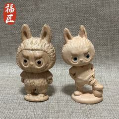 拉布布桃木雕刻工艺品创意木质摆件手把件可爱儿童玩具拉布布