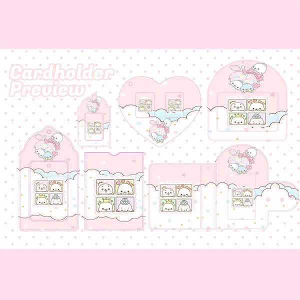 Wholesale Supply of Pink Bean Sesame Seal Series Card Holders, Photo Card Holders, Keychain Card Holders, Card Sleeves, Card Clips
