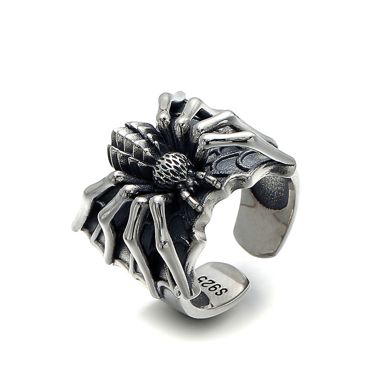 Alloy Material Hip-Hop Retro Spider Alloy Plating Halloween Men's Rings