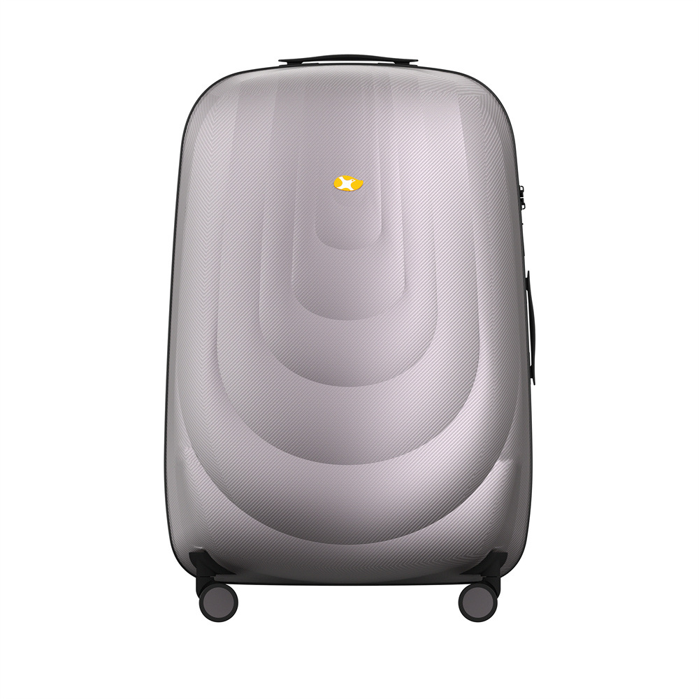 Vali ABS thời trang đi công tác kéo khóa dung tích lớn bánh xe đa năng 20 inch — Màu nâu
