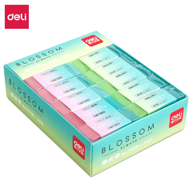 Карандаш-ластик Deli 71081 Jelly color gradient eraser: стирает без следов, для учеников