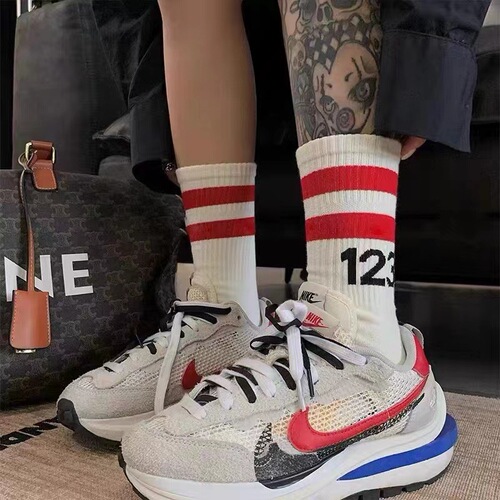 23 years new RRR123 beige mid-tube striped digital pure cotton high street with FOG new sweatshirt trendy brand socks