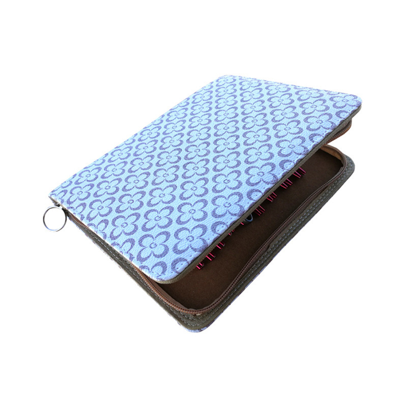 Herramienta de tejido transfronterizo, cable desmontable, aguja en forma de anillo, aguja de suéter de aleación de aluminio rojo brillante, accesorios de cinturón 9 por juego