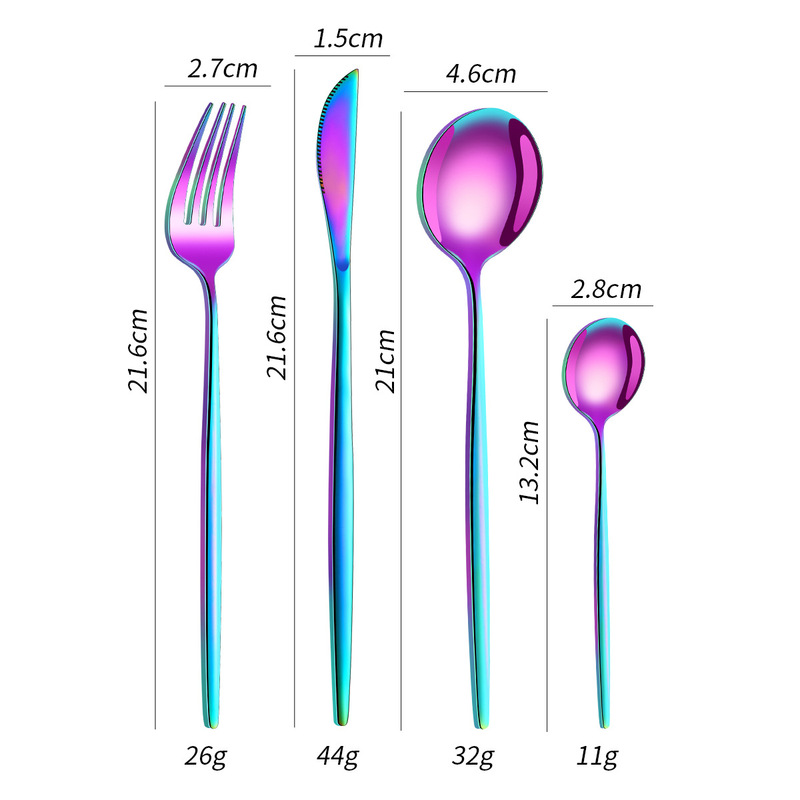 アマゾンステンレス食器ナイフフォークスプーンセット爆型ポルトガル食器4主件ステーキナイフフォークスプーン|undefined