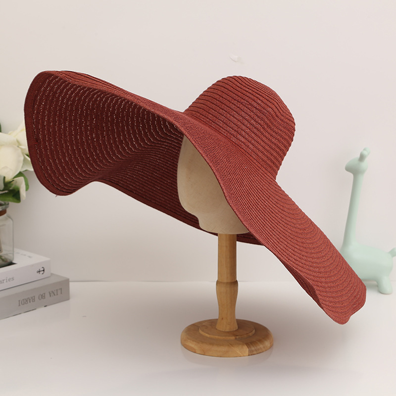 Women's Elegant Modern Style Classic Style Solid Color Big Eaves Sun Hat display picture 8