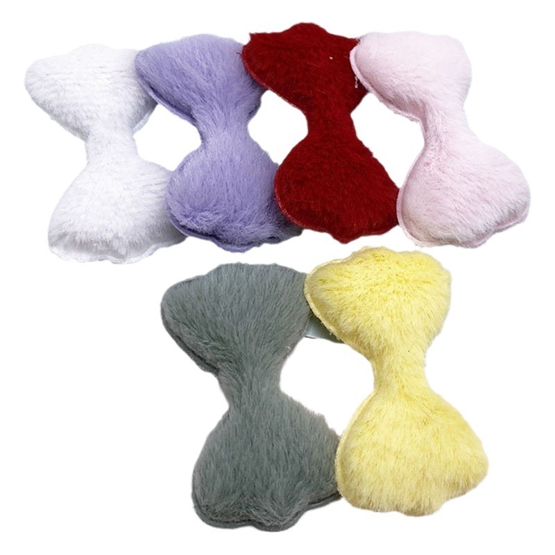 Piel de conejo mariposa pajarita accesorios para el cabello de los niños material joyería hecha a mano accesorios de ropa calcetines decorativos horquilla Accesorios Al Por Mayor