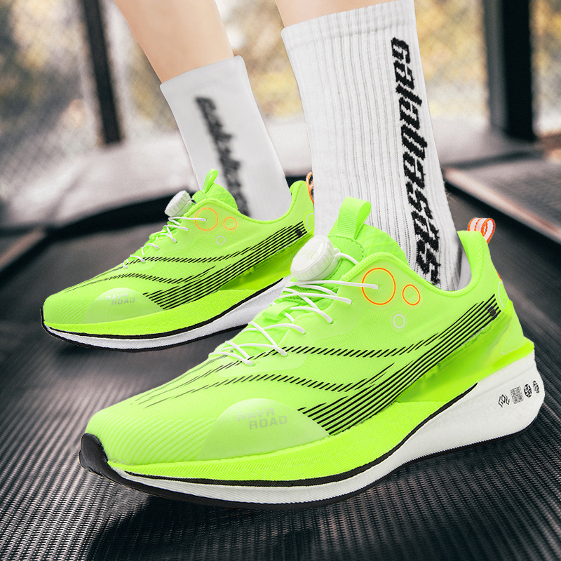 Nuevo conejo rojo 8pro botón giratorio zapatos de carrera para hombres de verano estudiantes deportivos profesionales almohadilla de carbono zapatos de carrera