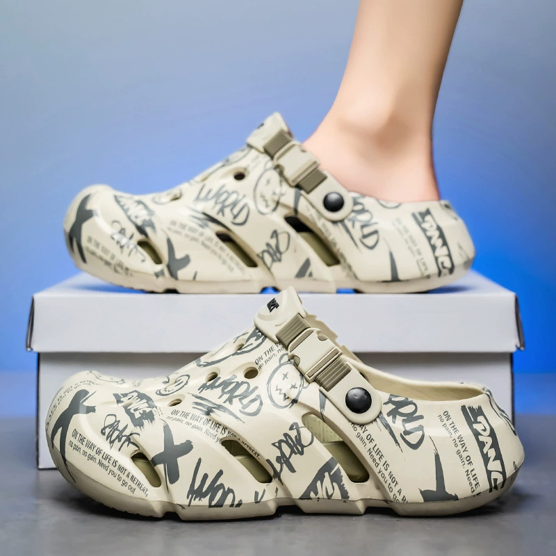Трансграничные граффити больших размеров тапочки мужские летние сандалии