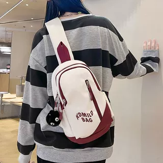 斜挎包男女ins日系简约运动小背包多功能轻便单肩包潮牌男士胸包
