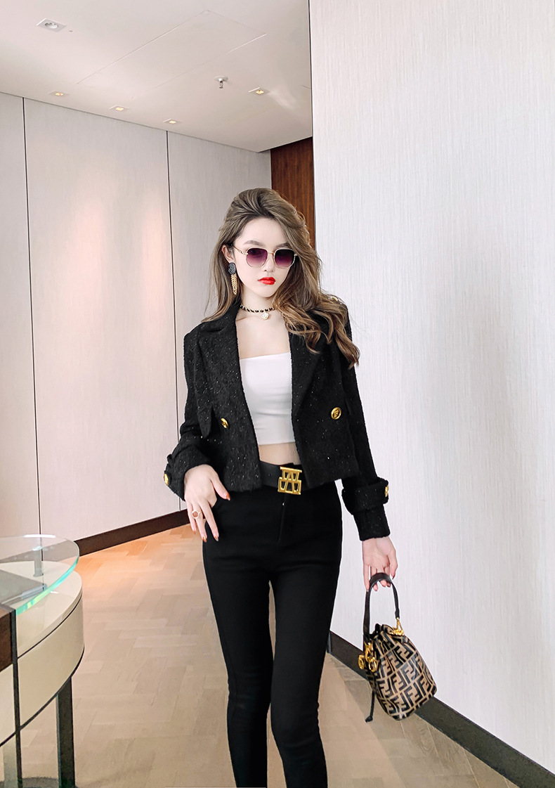Quần dài bút chì nữ eo cao dáng ôm phong cách Hàn Quốc — Màu đen chi tiết 17