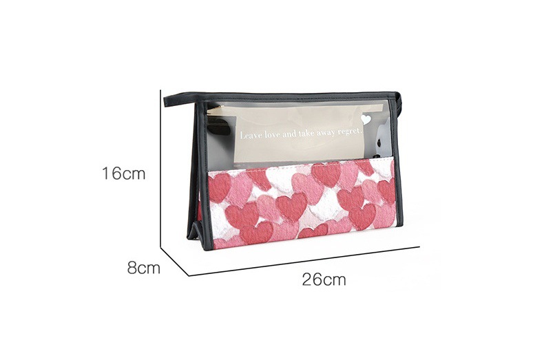 Simple and large-capacity mesh makeup bag, transparent pvc storage bag for cosmetics and toiletries Item Picture