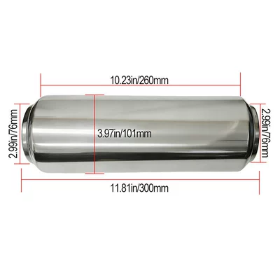 Exhaust pipe Stainless Steel Mid-Section - 76mm
