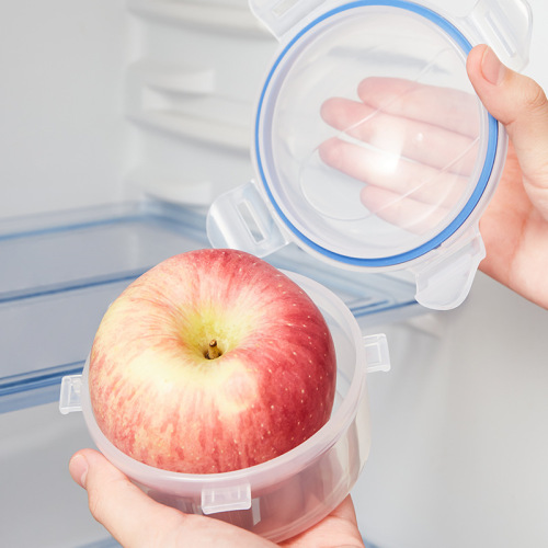 Food grade fruit crisper apple storage box round sealed box onion vegetable box microwave heating lunch box