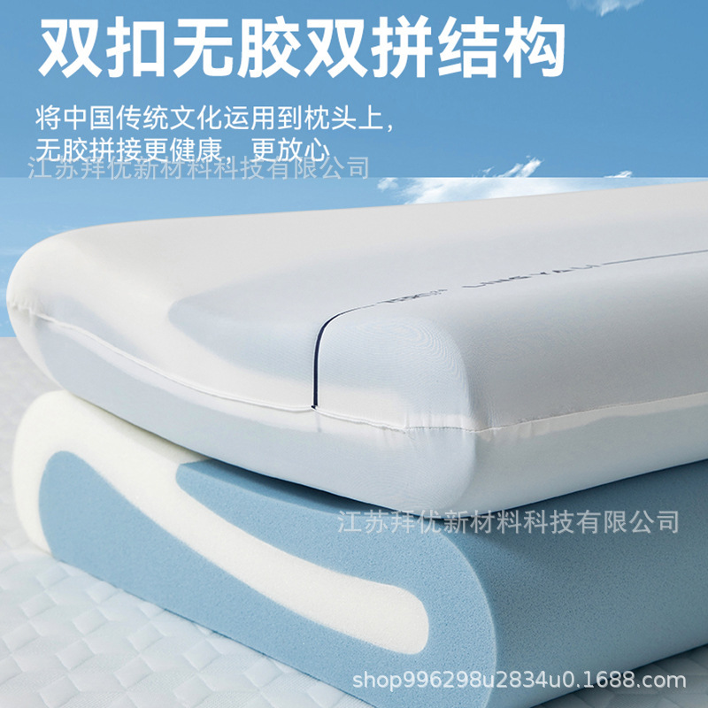 家庭用の深い寝枕の記憶綿の枕は頚椎を保護して睡眠を助けます。|undefined