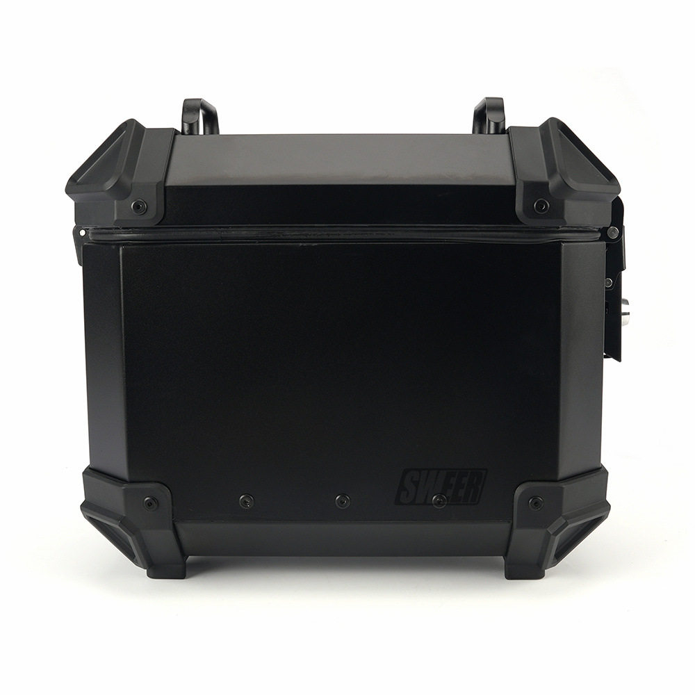 18L Black Samurai Motorcycle Aluminum Alloy Side Box Motorcycle Waterproof Anti-collision Three Boxes Universal Side Box 35L Side Box