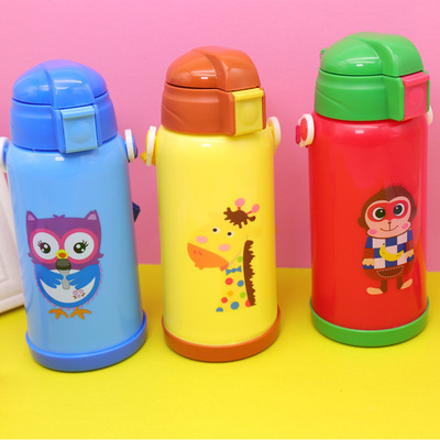 children Water cup straw Water cup summer baby kettle kindergarten pupil summer Portable glass