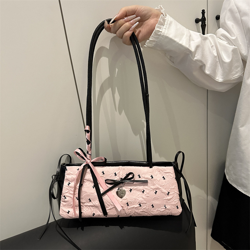 蝶結び多用途カジュアル個性脇の下バッグ女性の西洋スタイルの高品質の質感気質夏の新しいショルダーバッグ|undefined