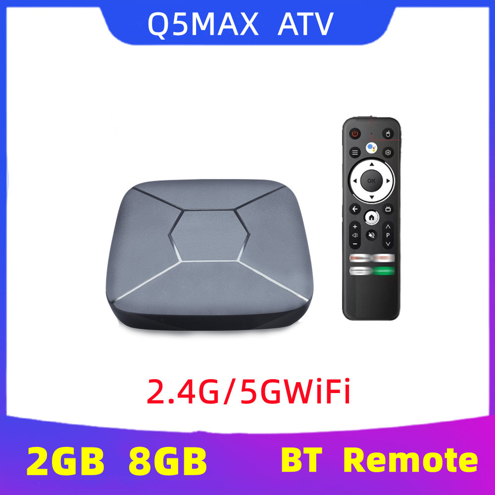 新款Q5MAX 网络电视机顶盒安卓播放器TV BOX  ATV  双频WIFI盒子