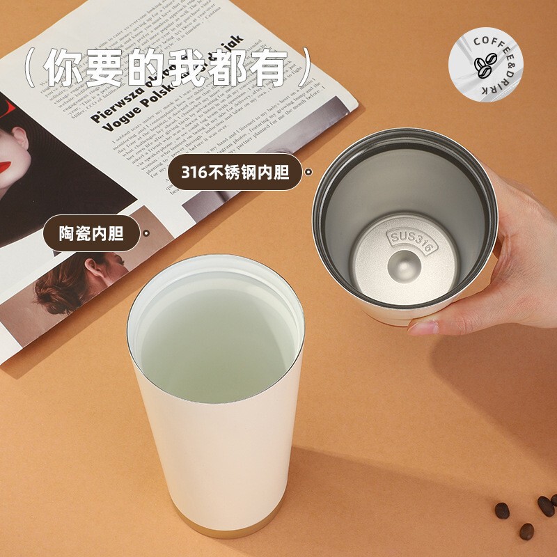 跨境圣诞保温杯316不锈钢铃兰咖啡杯卡通圣诞节日礼品定制水杯|undefined