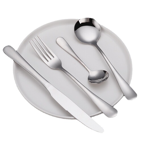 1010 stainless steel tableware for home use in hotel western style steak knife, fork and spoon set ice spoon manufacturer wholesale