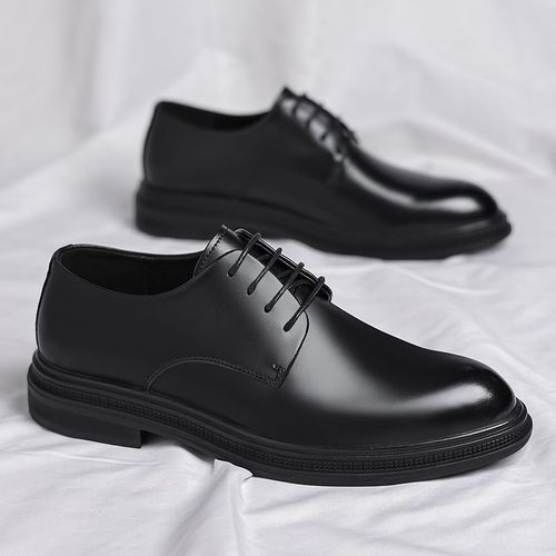New Leather Business Formal Dress Shoes for Men - Spring and Autumn Breathable, English Style, Korean Version, Pointed Toe, Wedding Shoes