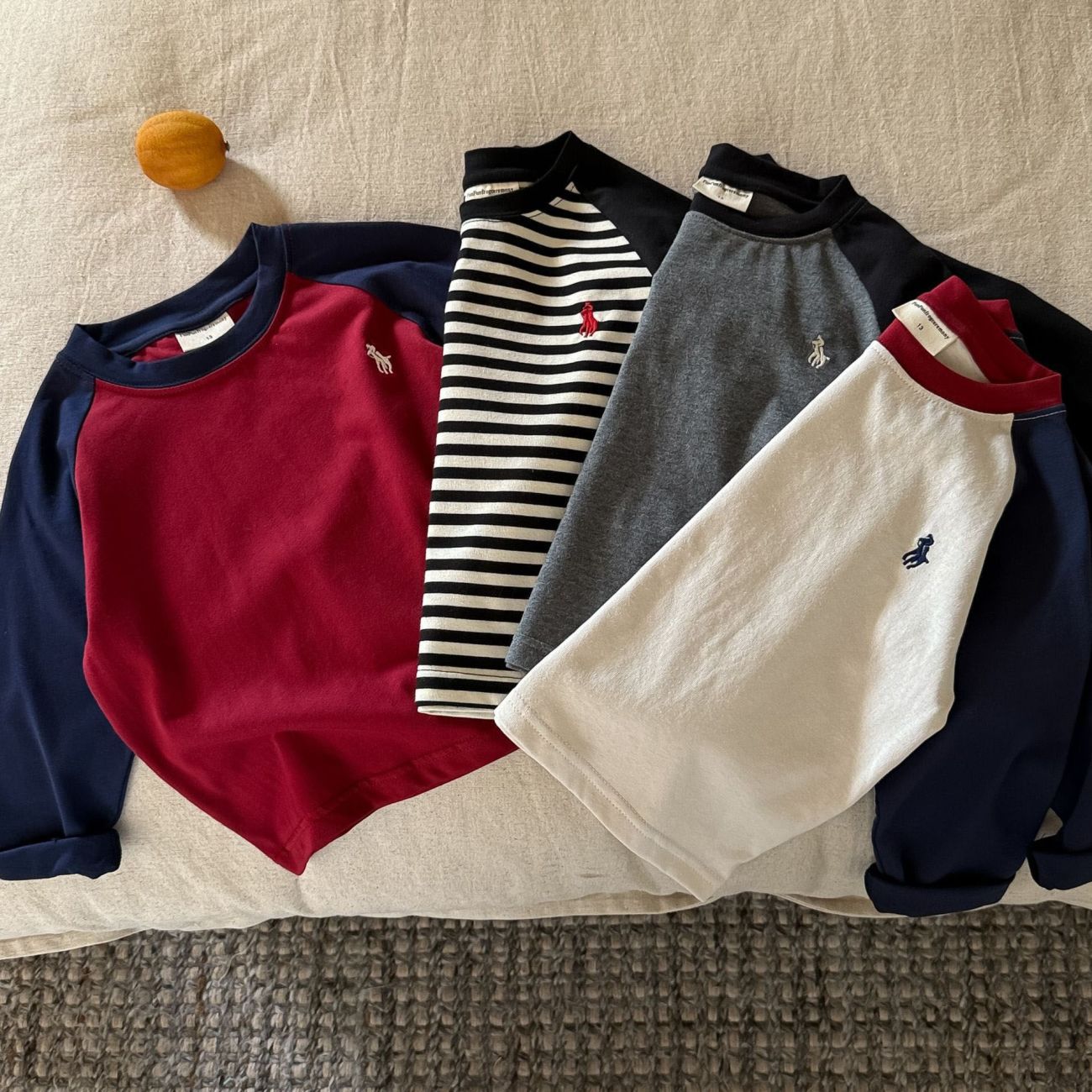 New cross-border children's raglan sleeve boys' spring and autumn new style toddler color block base shirt pure 100 baby long sleeve T-shirt girls' foreign style