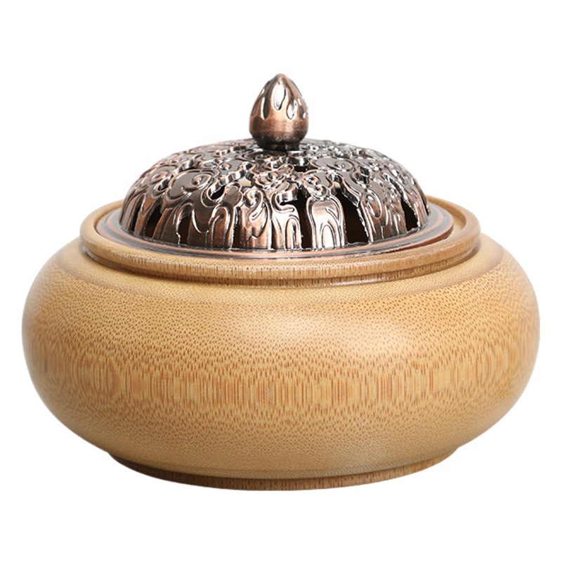 Té de bambú pote portátil sellado tubo de té caja de embalaje de té puesto escénico Punto de bambú artesanías fábrica al por mayor