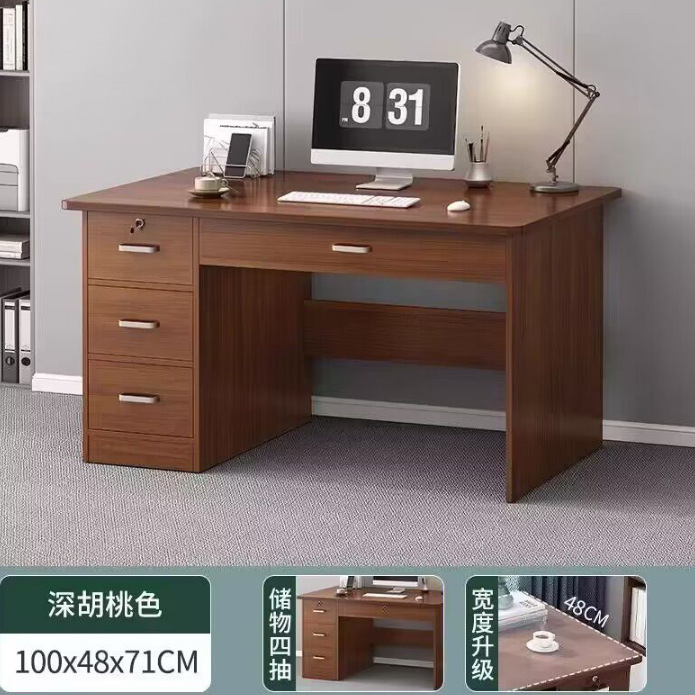 Escritorio de computadora Escritorio simple y moderno hogar Escritorio de estudiante Dormitorio Escritorio de oficina con cerradura