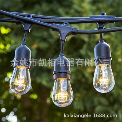 欧美E12E14E26/E27S14灯串线户外防水装饰家用庭院阳台灯泡氛围灯|ms