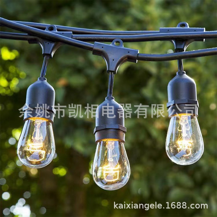 欧美E12E14E26/E27S14灯串线户外防水装饰家用庭院阳台灯泡氛围灯|ms