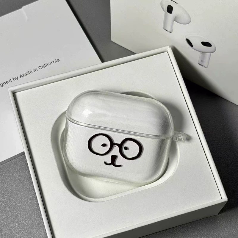 Simple Cute Self-Mockery Apple airpods Bluetooth Headset Protective Case Pro Earphone Case 3 Generation 4 Factory Direct Sale Simple Cute Self-Mockery Apple airpods Bluetooth Headset Protective Case Pro Earphone Case 3 Generation 4 Factory Direct Sale