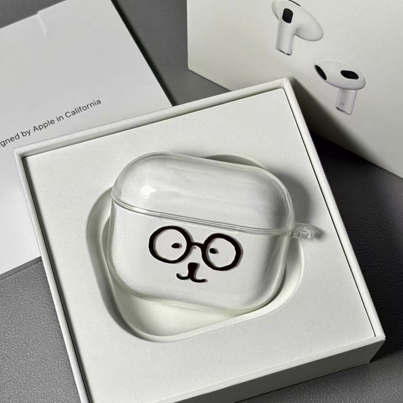 Simple Cute Self-Mockery Apple airpods Bluetooth Headset Protective Case Pro Earphone Case 3 Generation 4 Factory Direct Sale Simple Cute Self-Mockery Apple airpods Bluetooth Headset Protective Case Pro Earphone Case 3 Generation 4 Factory Direct Sale