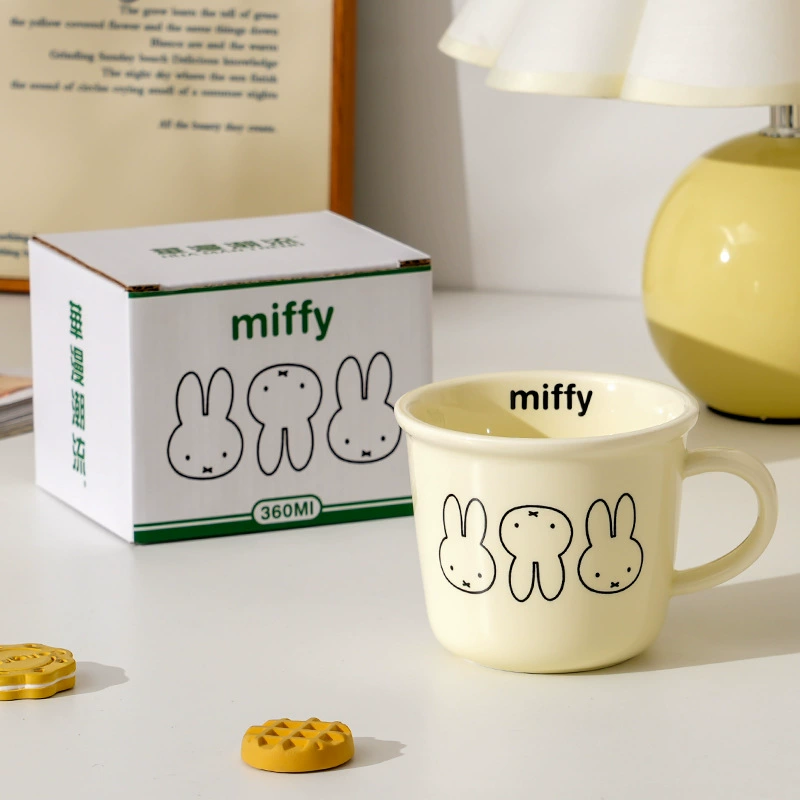Кружка Miffy из керамики, симпатичная пара, кружка для молока/кофе, чашка для завтрака, домашняя кружка для воды, дизайнерская кружка