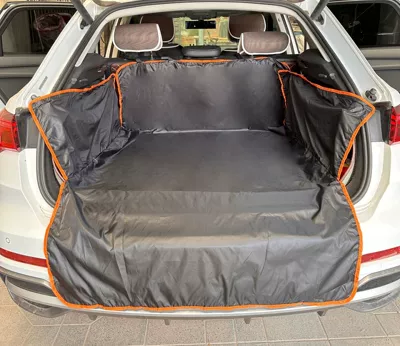 car pet dog mat, Trunk Mat - thin-trunk-liner-orange-trim-universal
