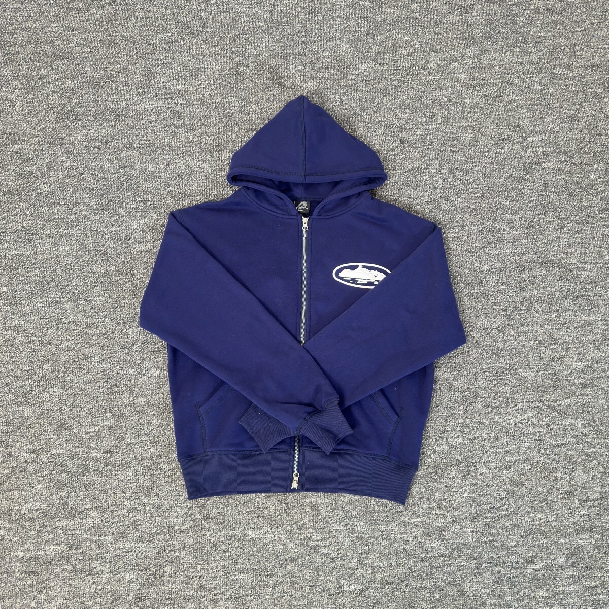 Corteiz marca de moda estadounidense Alcatraz con cremallera sudadera con capucha suelta traje de calle con estampado de letras suéter hombres