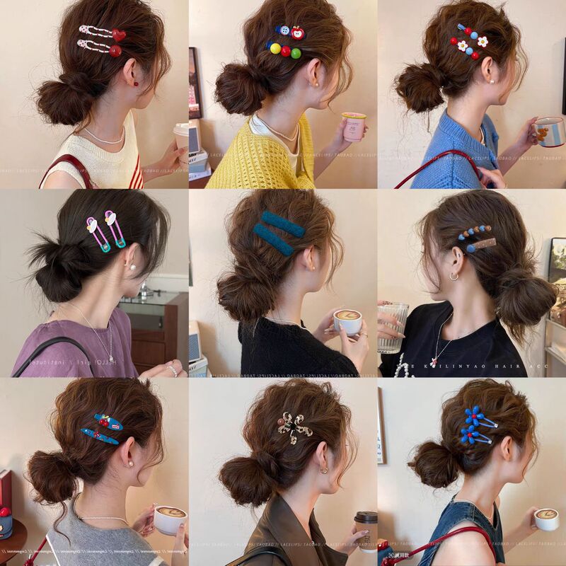 High-End Metal Niche Design Side Clip for Girls, Cute Ins-Style Hairpin, Children's Stylish Wholesale Hair Clip