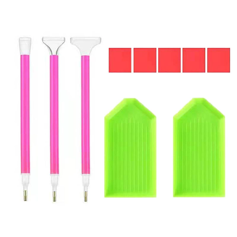 Diamond Painting Drill Pen Set (DIY) — Multi-Tool Kit with Storage Box, 2–9-Point Pens