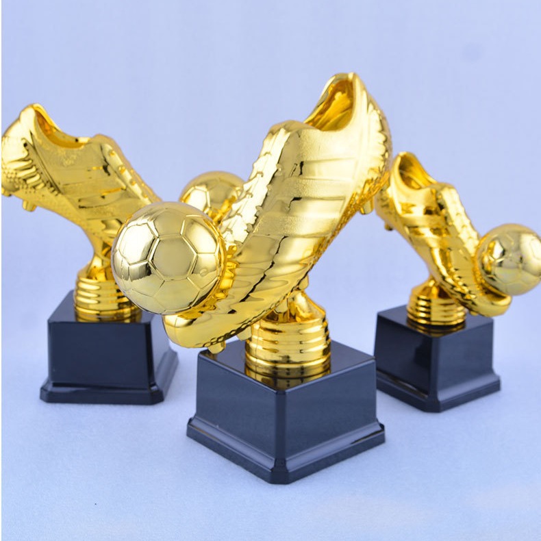 Fútbol botas de oro PREMIO DE LA Copa ventiladores suministros de oro botas galvanoplastia plástico trofeo transfronterizo base de suministro directo de fábrica de comercio exterior se puede cambiar