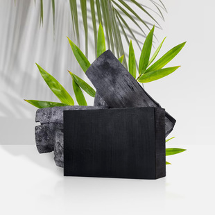 100g rectangular manufacturer bamboo charcoal handmade soap essential oil soap cleansing facial bath soap wholesale black soap