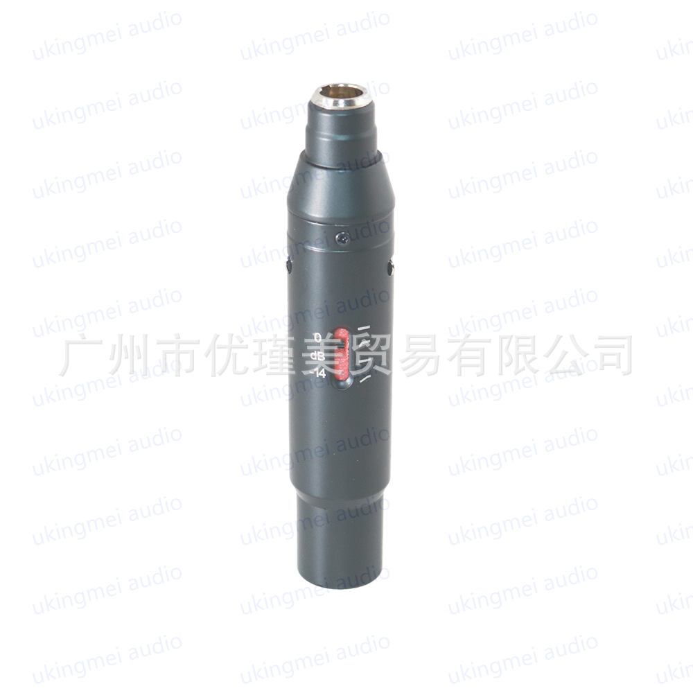 TA4F 4针XLR转3针公XLR适配器适用于舒尔电容领夹式麦克风48V转5V