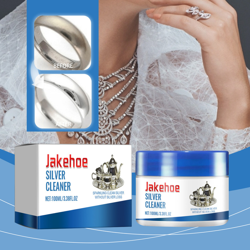 JAKEHOE Silver Jewelry Cleaning Lotion - Cleans black and yellow stains on silver items, rings, silver cups, necklaces, and silver jewelry JAKEHOE Silver Jewelry Cleaning Lotion - Cleans black and yellow stains on silver items, rings, silver cups, necklaces, and silver jewelry