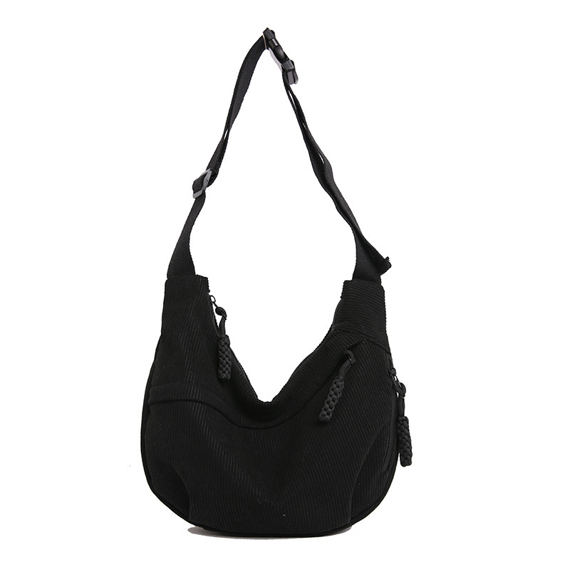 Bolsa de bolsillo de mujer bolso de viaje de gran capacidad 2024 nuevo invierno de terciopelo japonés bolso de hombro casual