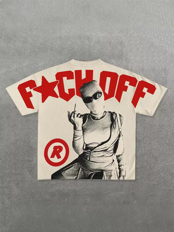 Cross-border European and American Large Edition Printed T-shirt Y2K Style Men's Hip-hop Gothic Graphic Punk Short-sleeved Casual Top