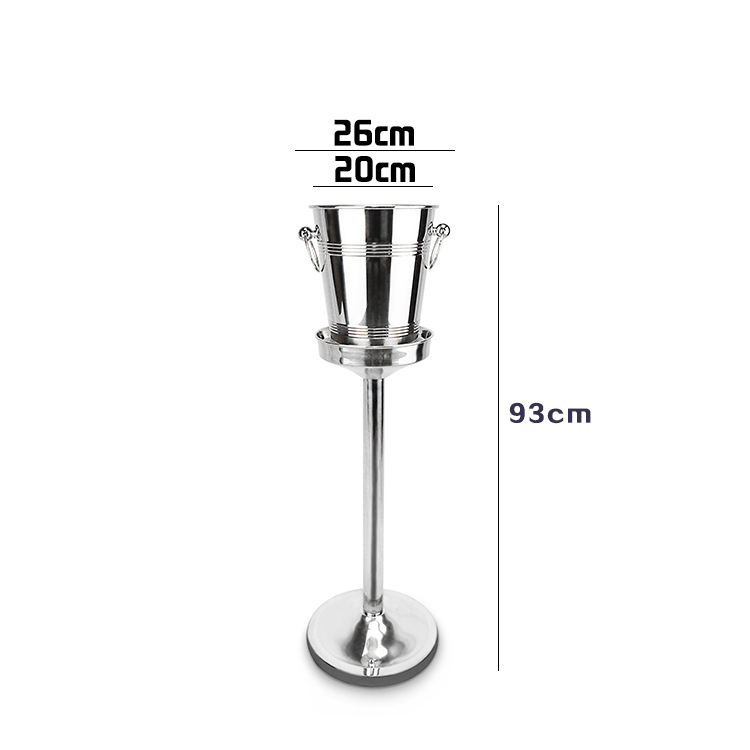 Ventas directas de fábrica transfronterizas acero inoxidable champán europeo estante de cubo de champán de lujo estante de cubo de hielo americano en stock