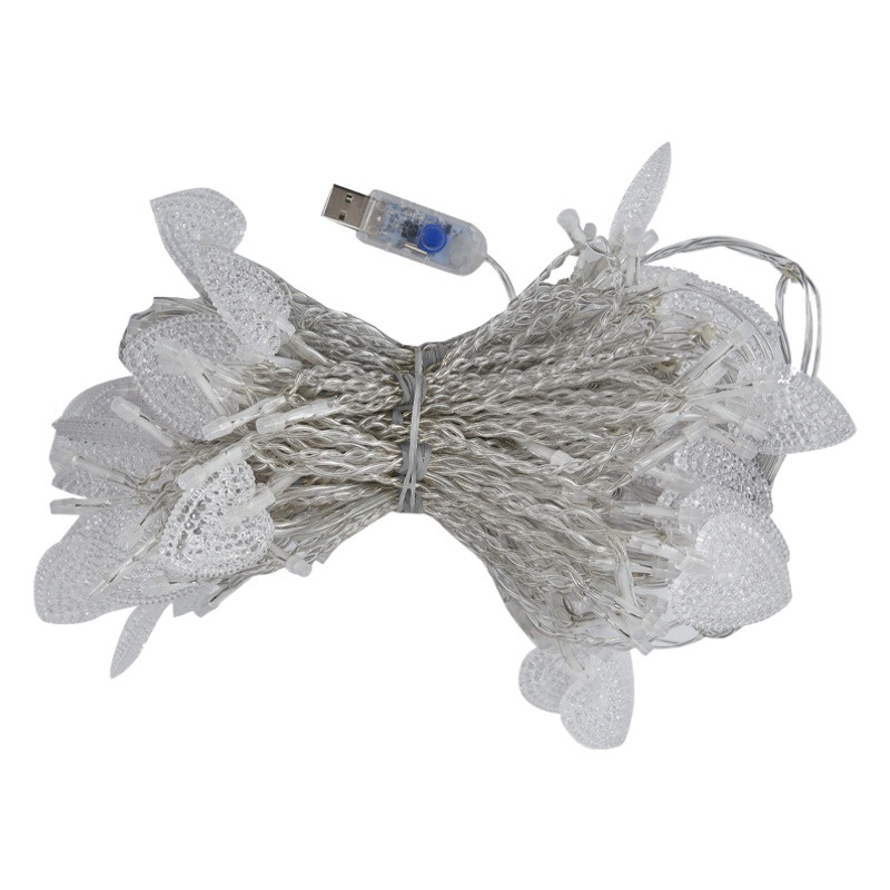 Amor luz LED de color Cadena de luz cumpleaños de color luz en forma de corazón cortina de luz de boda accesorios decorativos de una sola pieza de entrega al por mayor