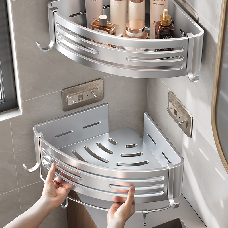 Carefully Selected Source Bathroom Shelves, No-Drill Corner Shelves for Bathrooms, Shower Rooms, Washrooms, and Toilets